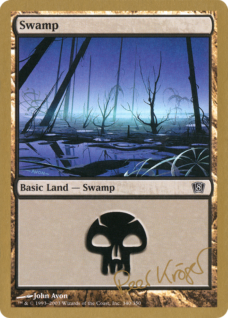 Swamp (340) - 2003 Peer Kroger (8ED) (WCD-) - World Championship Decks 2003