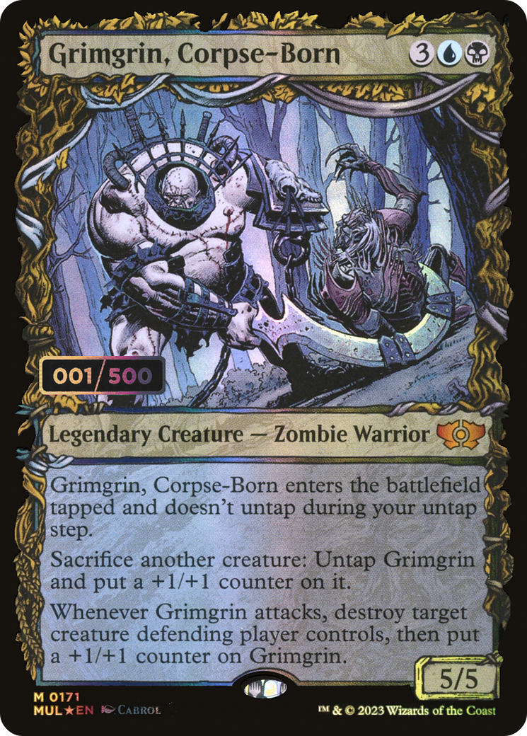 Grimgrin, Corpse-Born (Serial Numbered) (MUL-171) - Multiverse Legends: (Showcase) Foil