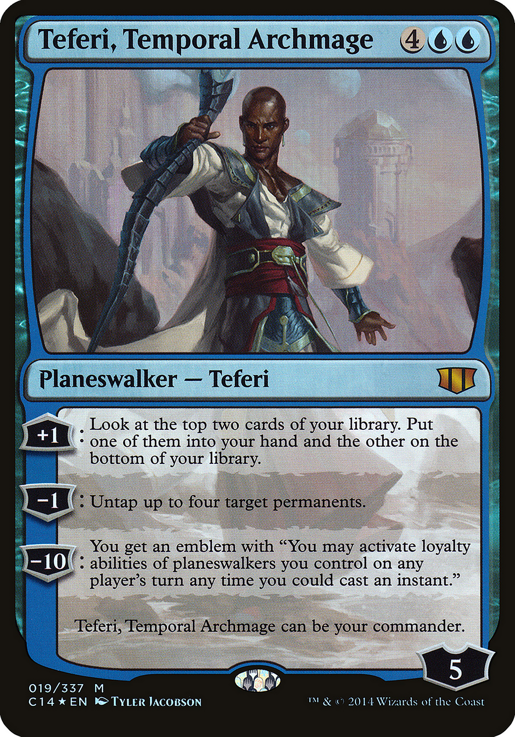 Teferi, Temporal Archmage (Commander 2014) (OVER-019) - Commander 2014 Oversized Foil