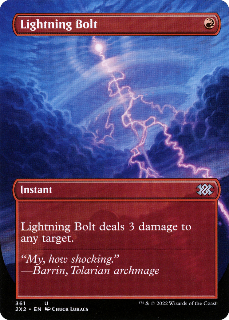 Lightning Bolt (Borderless) (2X2-361) - Double Masters 2022 Foil
