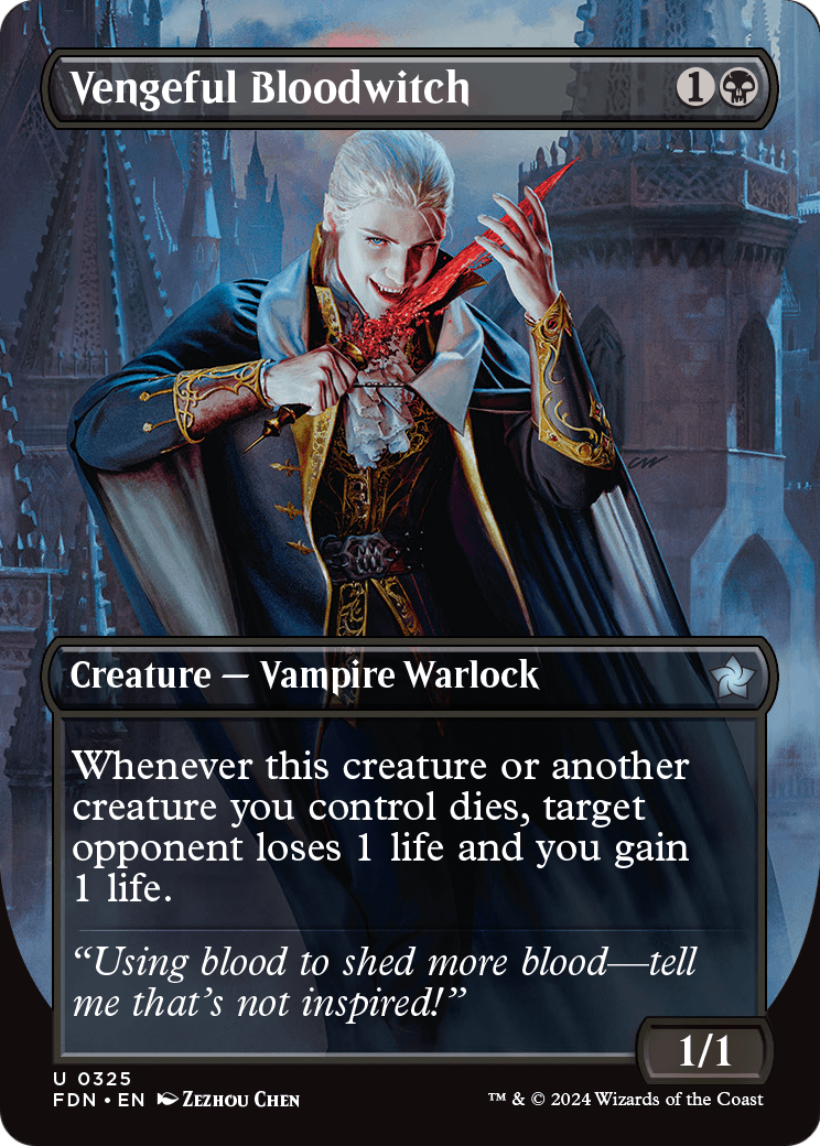 Vengeful Bloodwitch (Borderless) (FDN-325) - Foundations