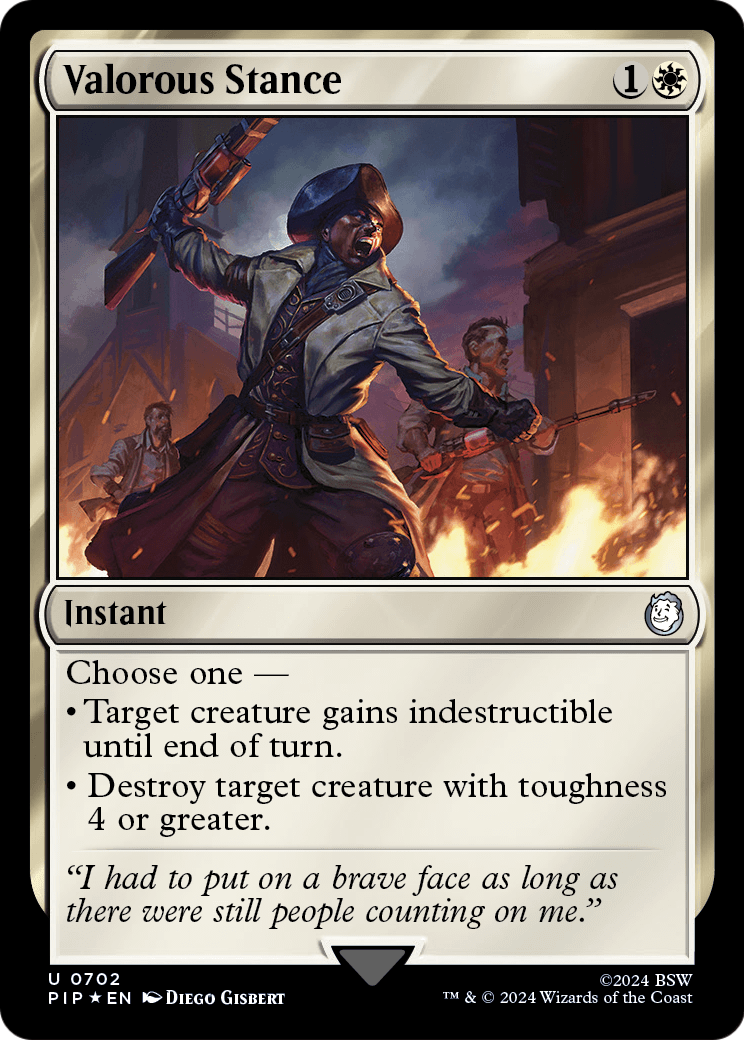 Valorous Stance (Surge Foil) (PIP-702) - Fallout Foil