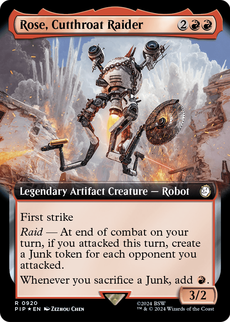 Rose, Cutthroat Raider (Extended Art) (Surge Foil) (PIP-920) - Fallout: (Extended Art) Foil