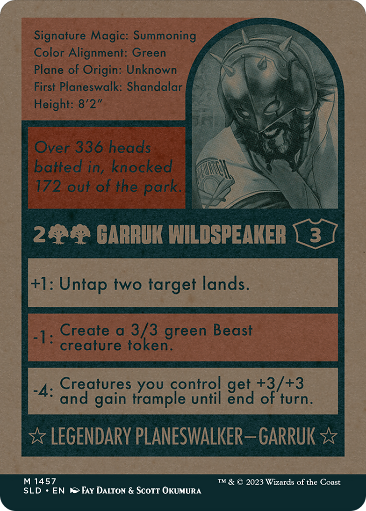 Garruk Wildspeaker (1457) (SLD-1457) - Secret Lair Drop: (Full Art) (Borderless) Foil