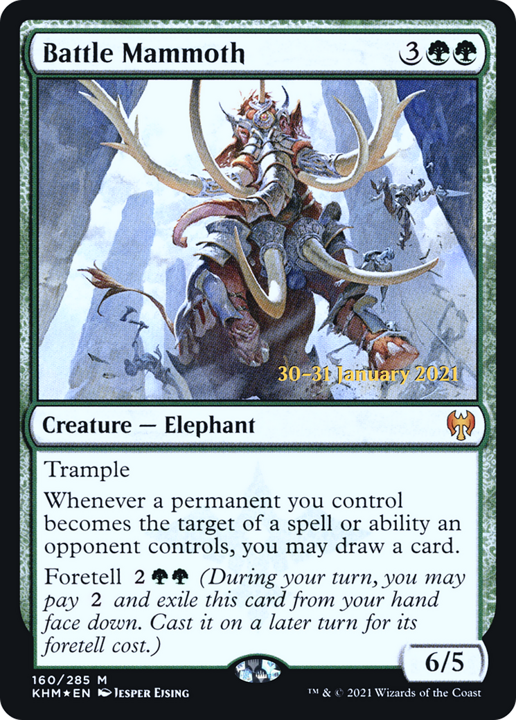 Battle Mammoth (PRE-160S) - Kaldheim Promos Foil