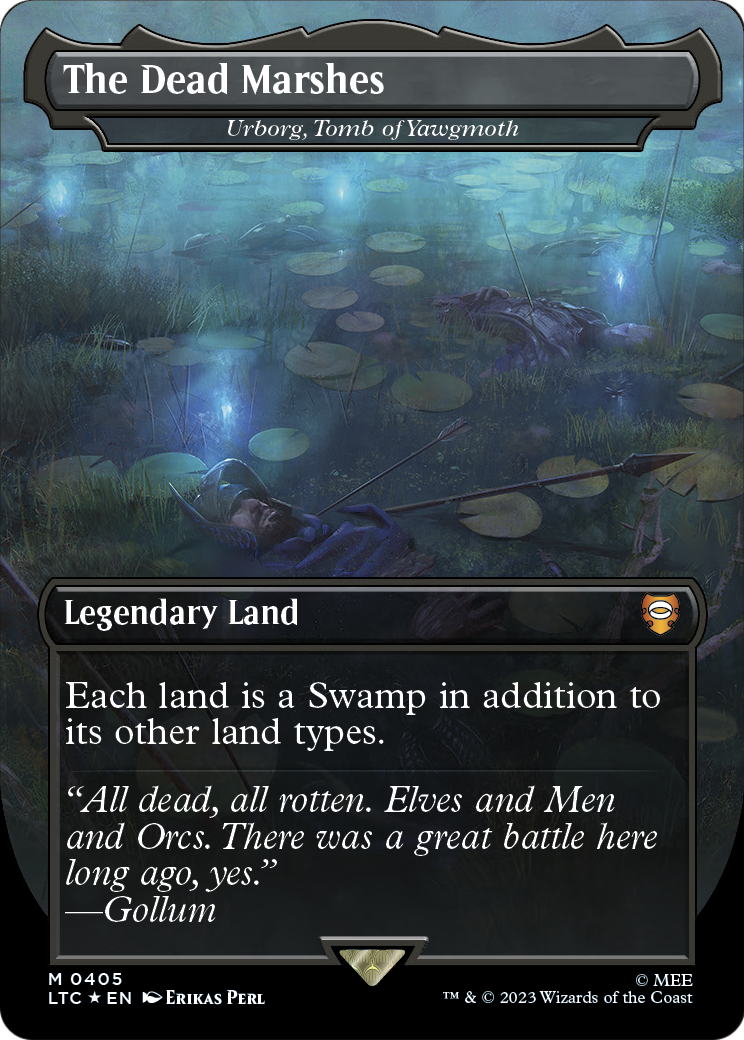 The Dead Marshes - Urborg, Tomb of Yawgmoth (Surge Foil) (LTC-405) - Tales of Middle-earth Commander / The Dead Marshes (Borderless) Foil