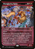 Thundering Raiju (Showcase) (NEO-389) - Kamigawa: Neon Dynasty: (Showcase)