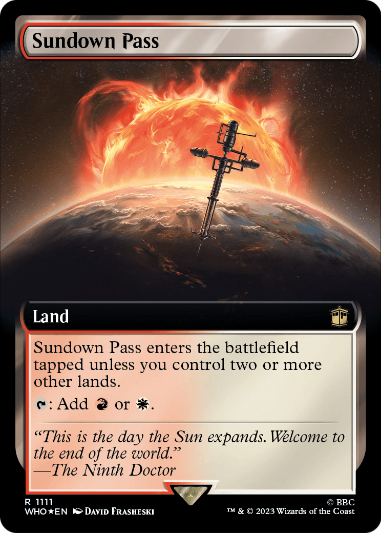 Sundown Pass (Extended Art) (Surge Foil) (WHO-1111) - Doctor Who: (Extended Art) Foil