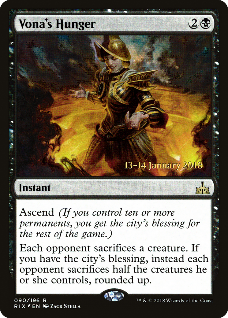 Vona's Hunger (PRE-090) - Rivals of Ixalan Promos Foil