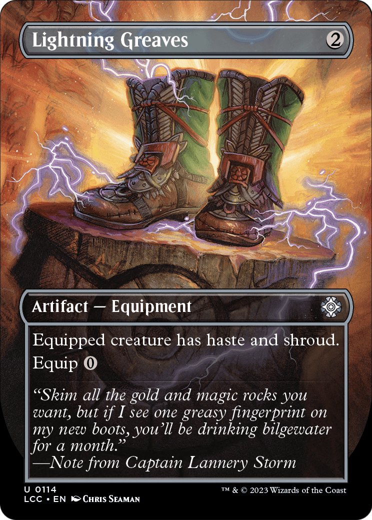 Lightning Greaves (Borderless) (LCC-114) - The Lost Caverns of Ixalan Commander Foil
