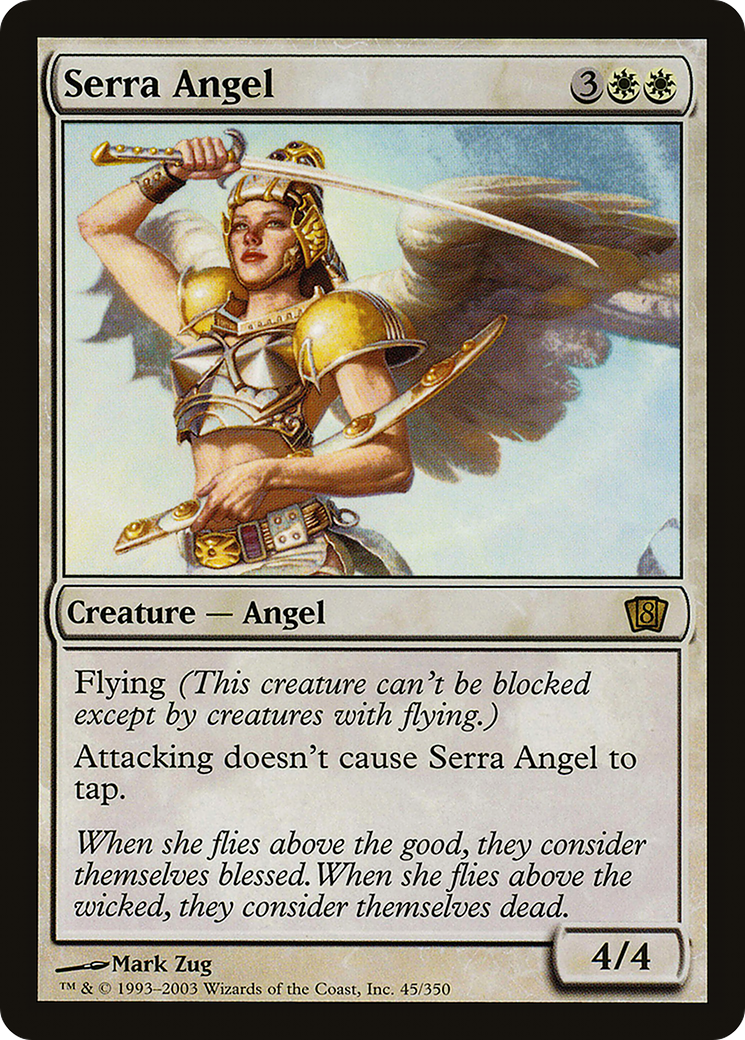 Serra Angel (8ED-045) - 8th Edition Foil