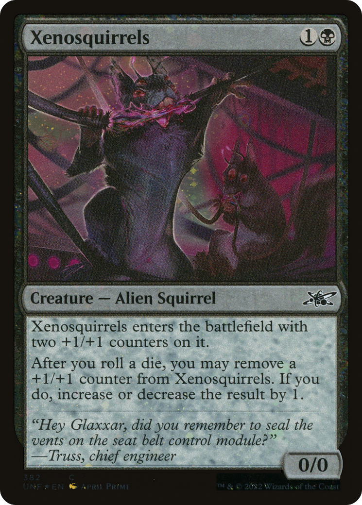 Xenosquirrels (Galaxy Foil) (UNF-382) - Unfinity Foil