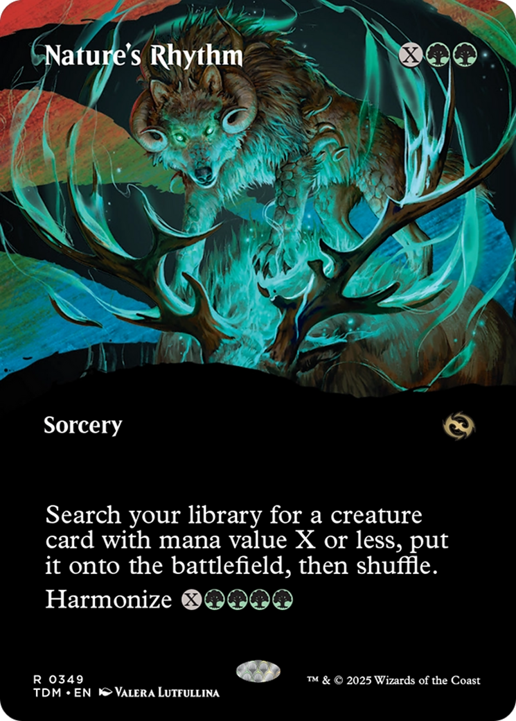Nature's Rhythm (Borderless) (TDM-349) - Tarkir: Dragonstorm: (Showcase)