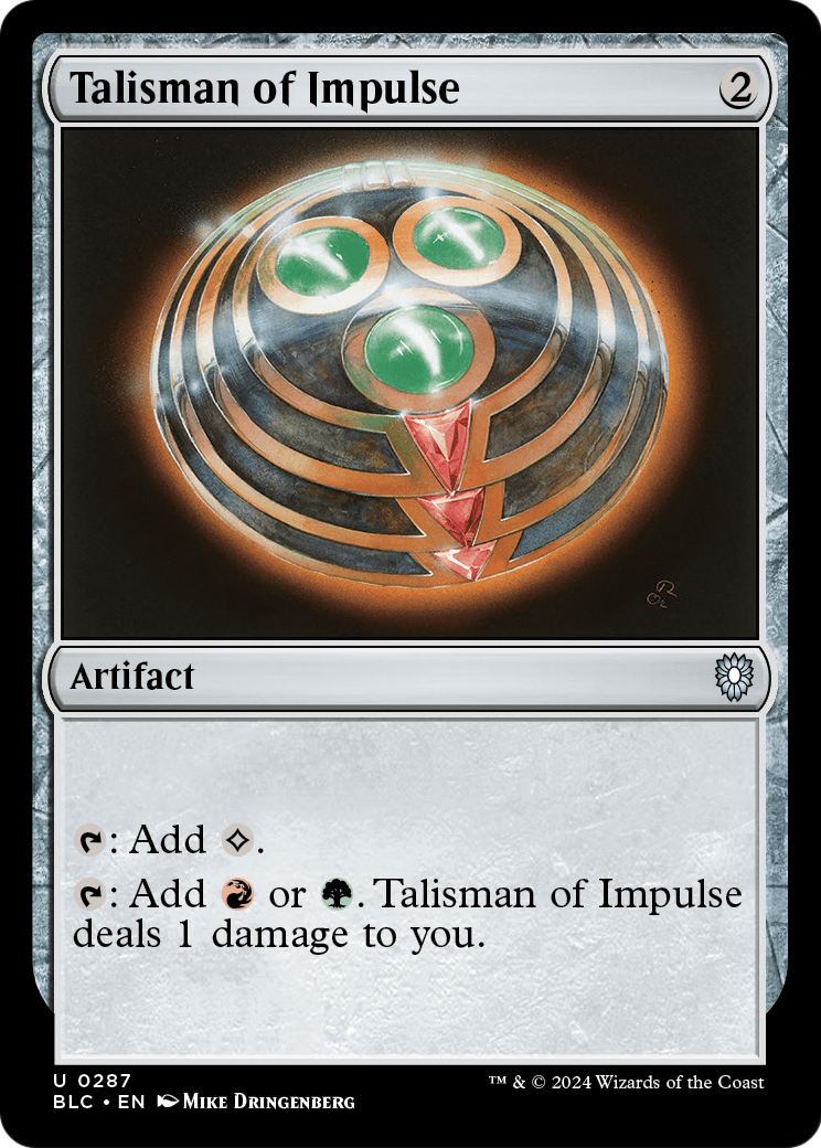 Talisman of Impulse (BLC-287) - Bloomburrow Commander