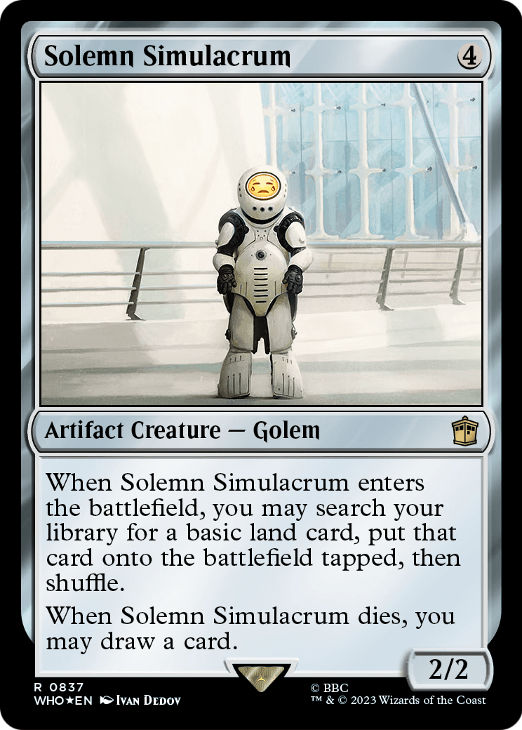 Solemn Simulacrum (Surge Foil) (WHO-837) - Doctor Who Foil