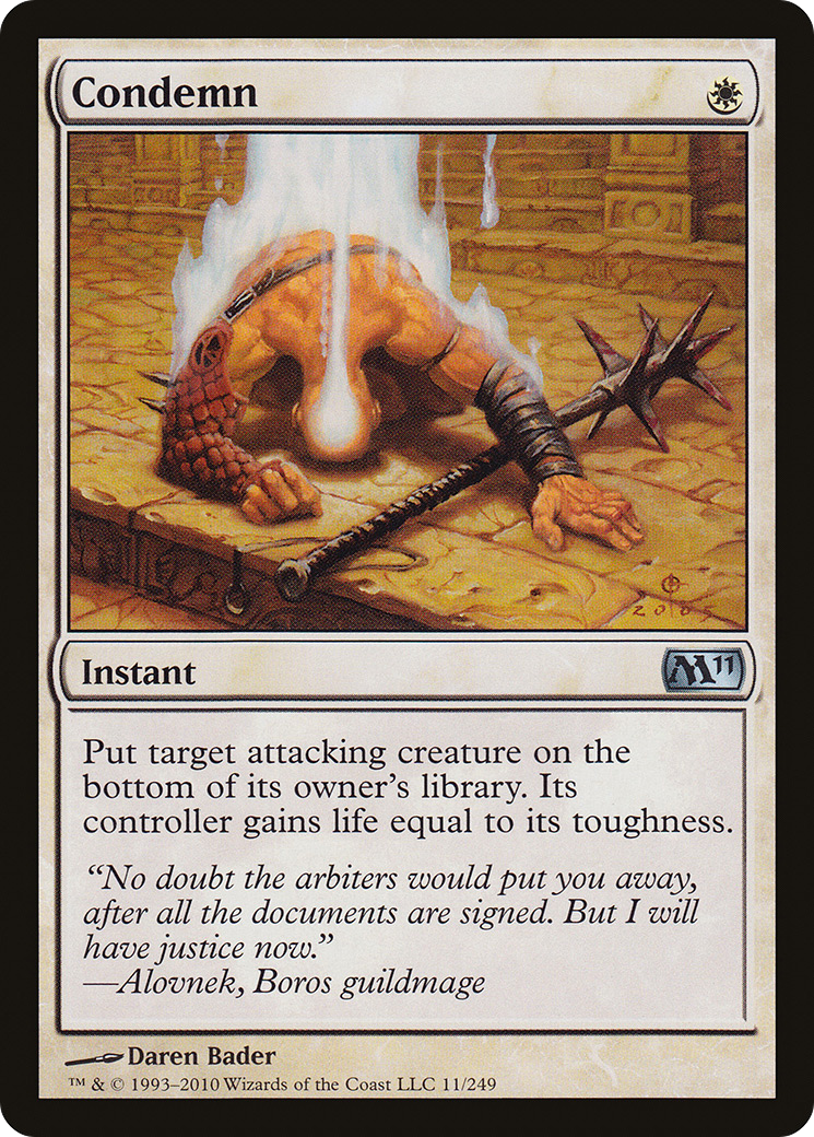 Condemn (M11-011) - Magic 2011 Foil