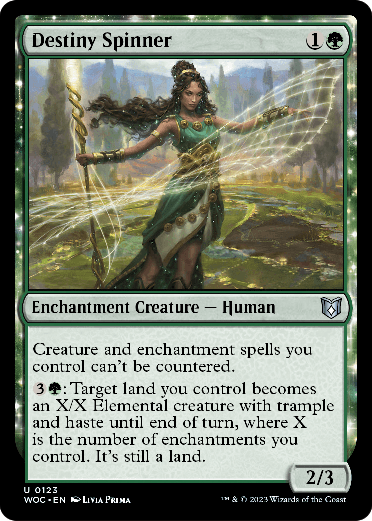 Destiny Spinner (WOC-123) - Wilds of Eldraine Commander: (enchantment)
