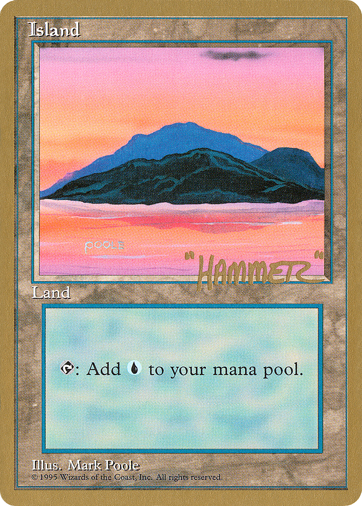 Island (C) - 1996 Shawn "Hammer" Regnier (4ED) (WCD-) - Pro Tour Collector Set