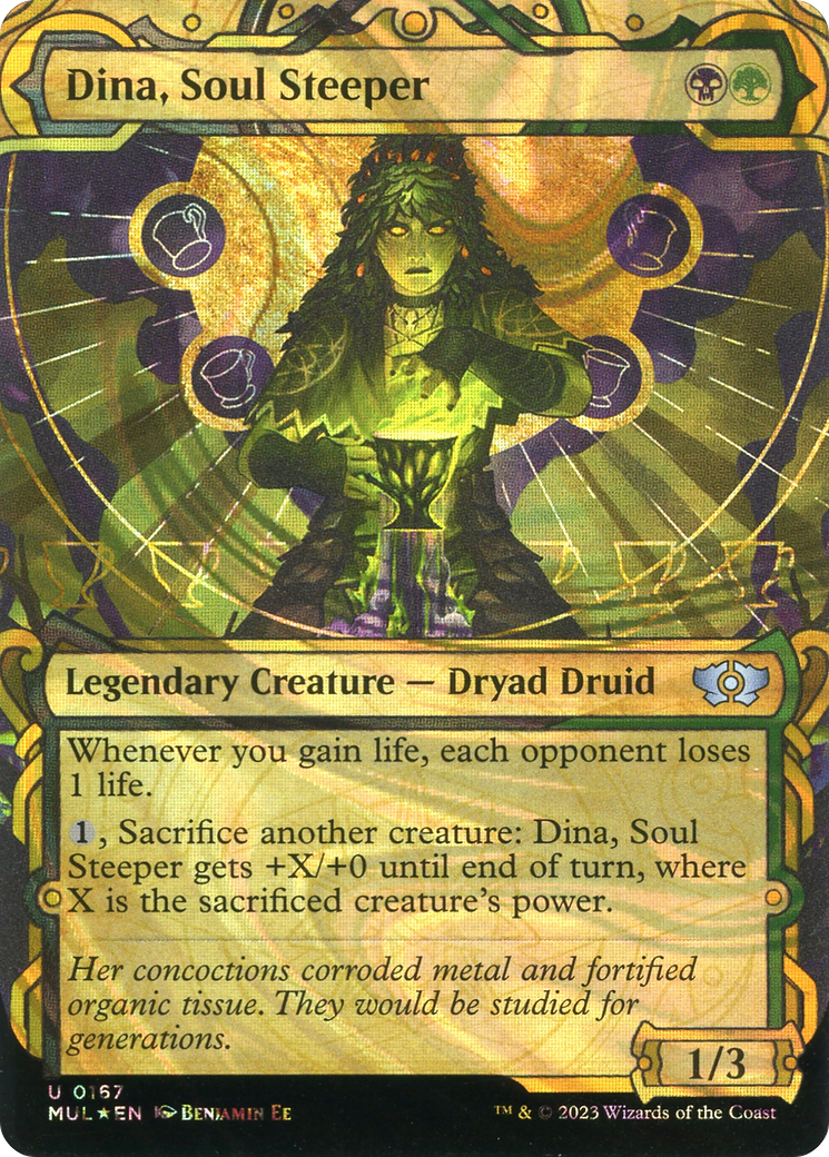 Dina, Soul Steeper (Halo Foil) (MUL-167) - Multiverse Legends: (Showcase) (Borderless) Foil