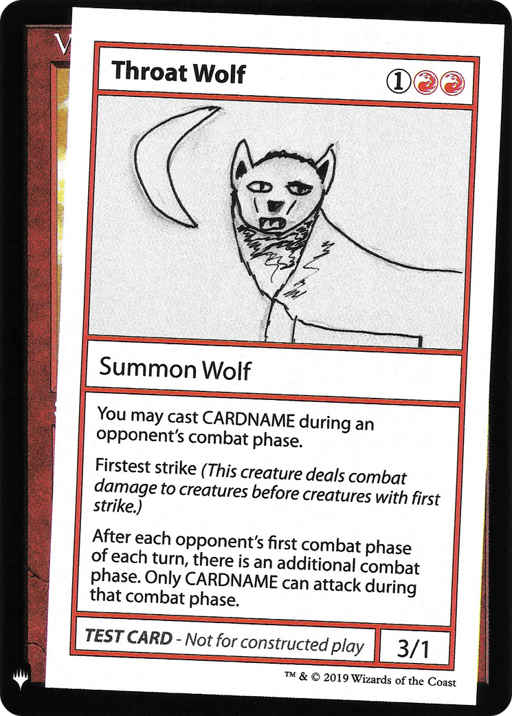 Throat Wolf (CMB1-) - Mystery Booster Playtest Cards 2019