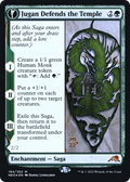 Jugan Defends the Temple (PRE-194) - Kamigawa: Neon Dynasty Promos: (fandfc, enchantment) Foil