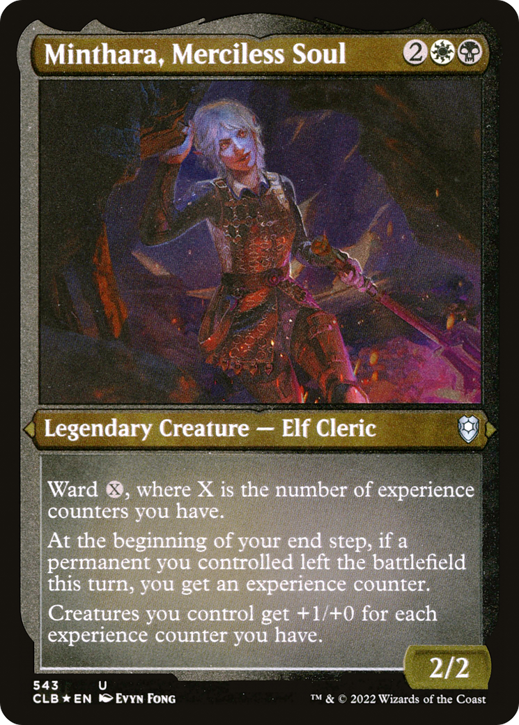 Minthara, Merciless Soul (Foil Etched) (CLB-543) - Commander Legends: Battle for Baldur's Gate Foil