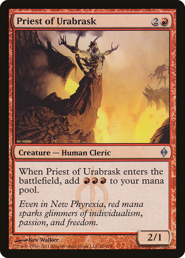 Priest of Urabrask (NPH-090) - New Phyrexia Foil