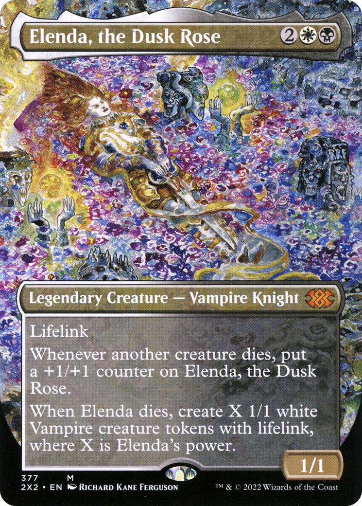 Elenda, the Dusk Rose (Borderless) (2X2-377) - Double Masters 2022 Foil