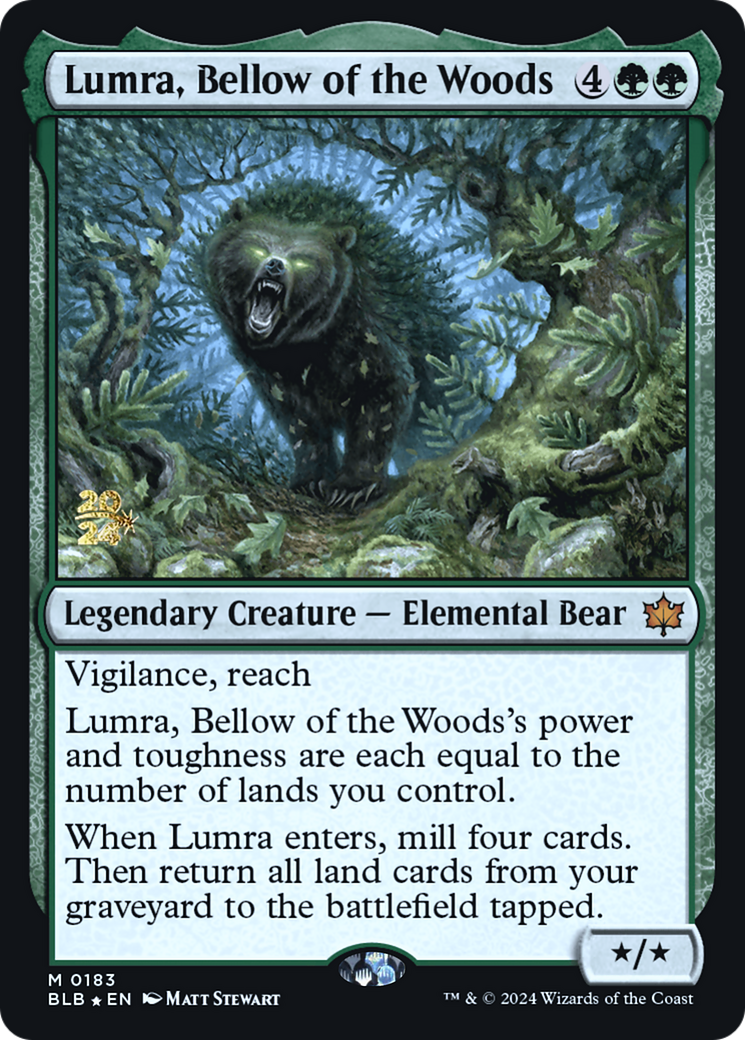 Lumra, Bellow of the Woods (PRE-183) - Bloomburrow Promos Foil