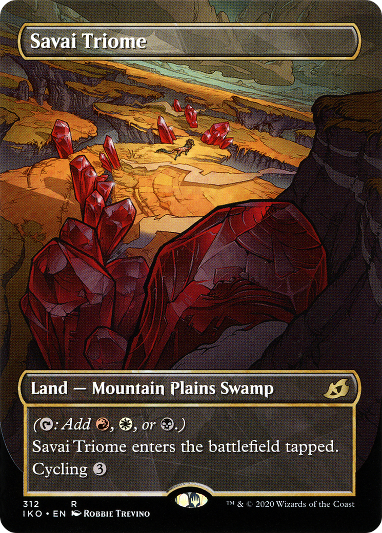 Savai Triome (Showcase) (IKO-312) - Ikoria: Lair of Behemoths: (Showcase) (Borderless) Foil