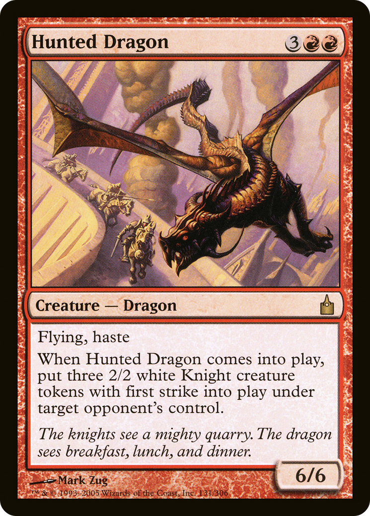 Hunted Dragon (RAV-131) - Ravnica: City of Guilds Foil