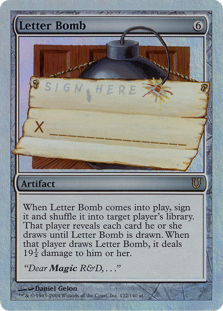 Letter Bomb (Alternate Foil) (UNH-122) - Unhinged Foil