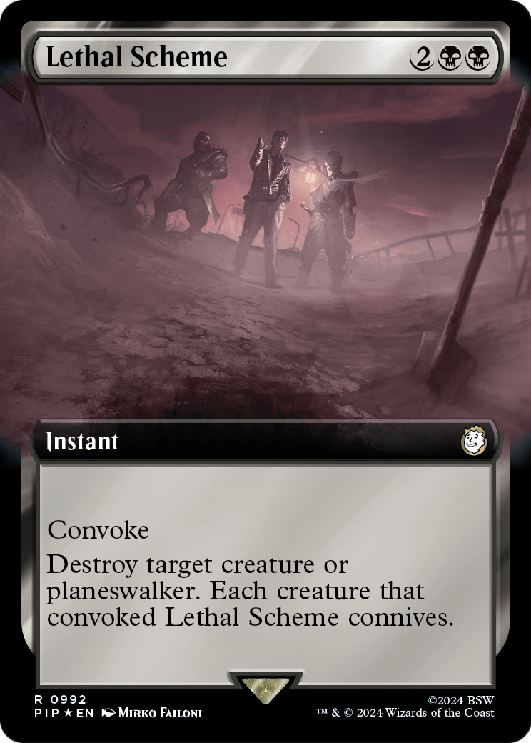 Lethal Scheme (Extended Art) (Surge Foil) (PIP-992) - Fallout: (Extended Art) Foil