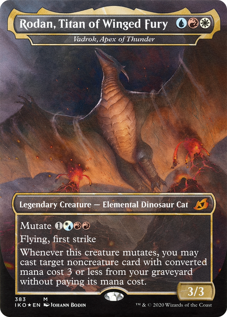 Rodan, Titan of Winged Fury - Vadrok, Apex of Thunder (IKO-383) - Ikoria: Lair of Behemoths / Rodan, Titan of Winged Fury (Borderless)