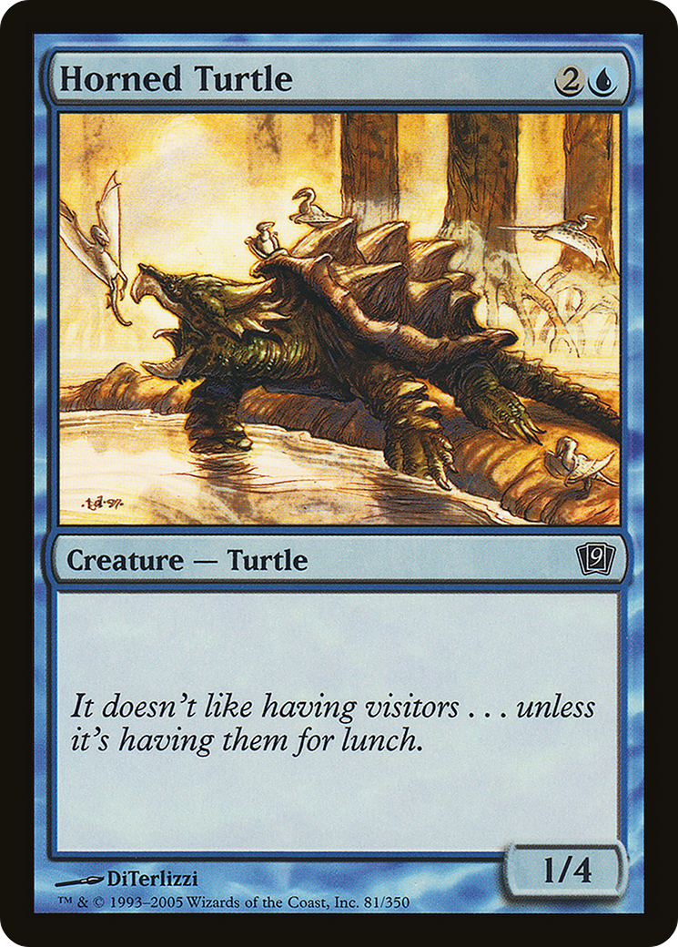 Horned Turtle (9ED-081) - 9th Edition Foil