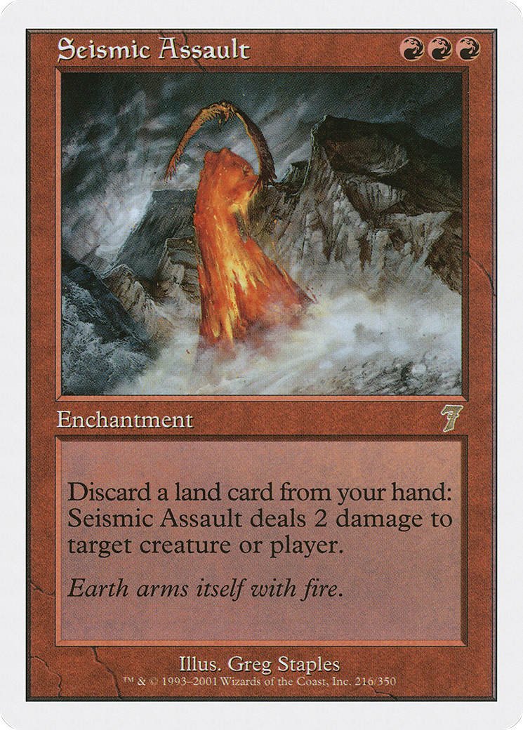 Seismic Assault (7ED-216) - 7th Edition Foil