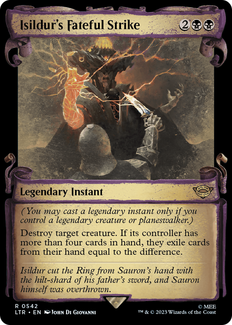 Isildur's Fateful Strike (Showcase Scrolls) (LTR-542) - The Lord of the Rings: Tales of Middle-earth: (Showcase) Foil