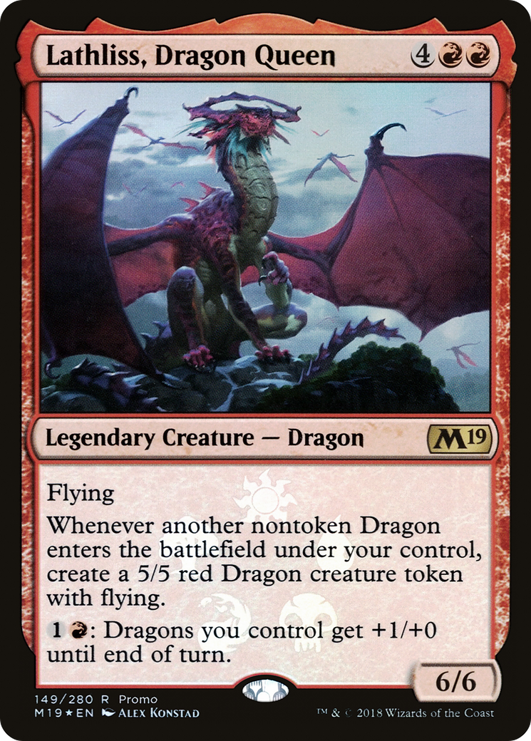 Lathliss, Dragon Queen (MEDIA-149) - Core Set 2019 Promos Foil