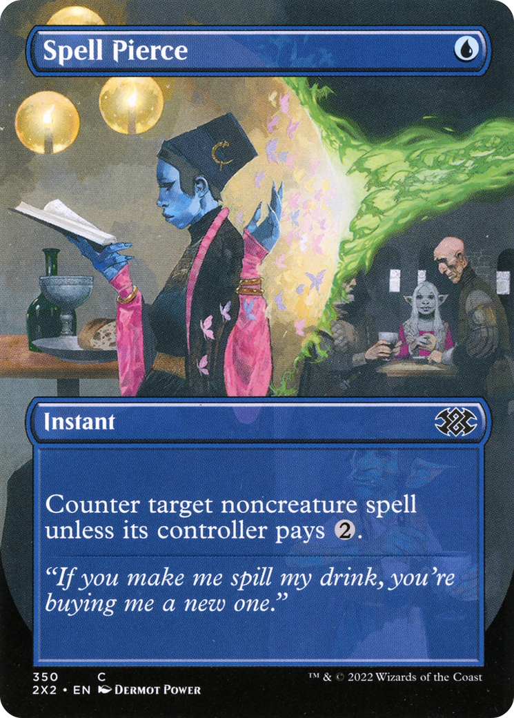 Spell Pierce (Borderless) (2X2-350) - Double Masters 2022 Foil