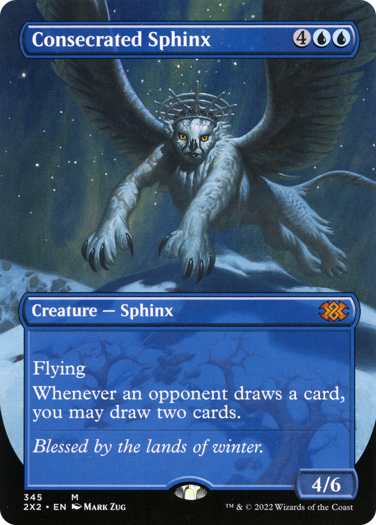 Consecrated Sphinx (Borderless) (2X2-345) - Double Masters 2022 Foil