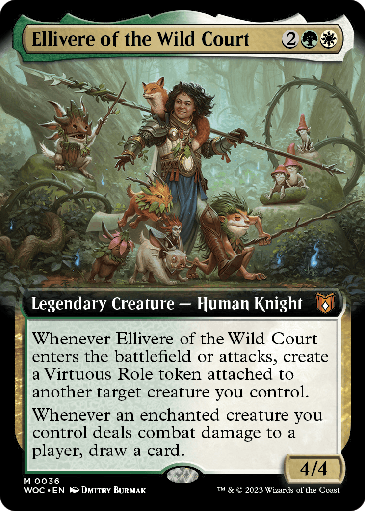 Ellivere of the Wild Court (Extended Art) (WOC-036) - Wilds of Eldraine Commander: (Extended Art) Foil
