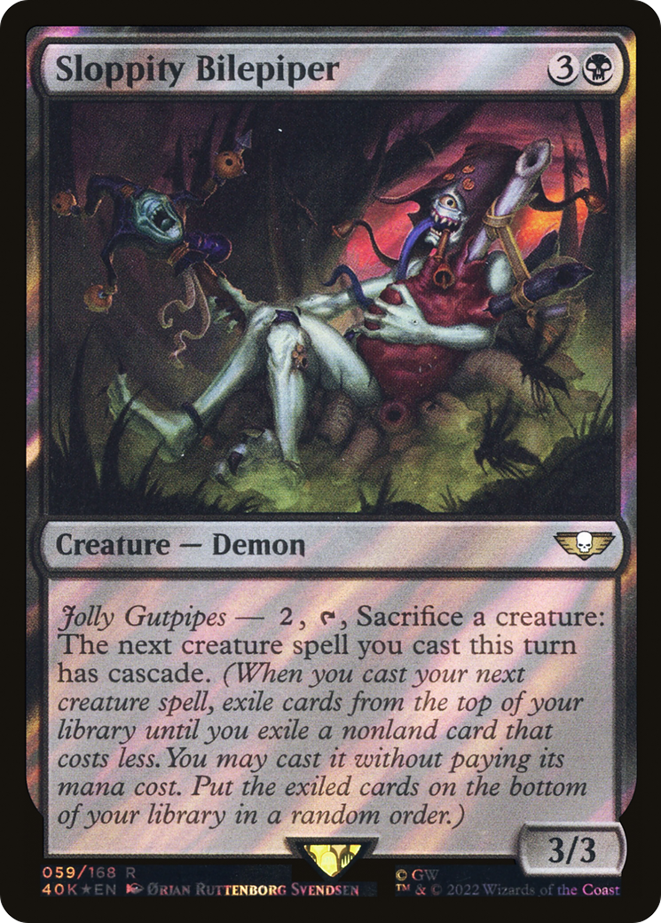 Sloppity Bilepiper (Surge Foil) (40K-059) - Warhammer 40,000 Commander Foil