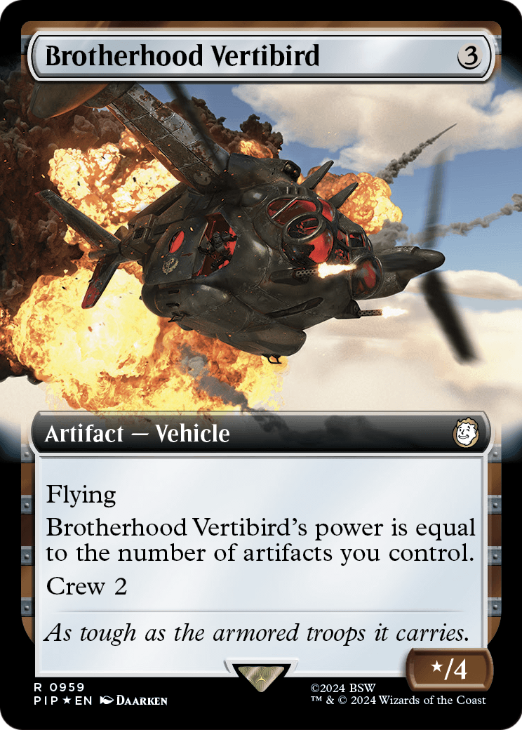 Brotherhood Vertibird (Extended Art) (Surge Foil) (PIP-959) - Fallout: (Extended Art) Foil