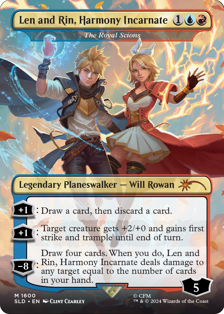 Len and Rin, Harmony Incarnate - The Royal Scions (SLD-1600) - Secret Lair Drop / Len and Rin, Harmony Incarnate (Borderless)