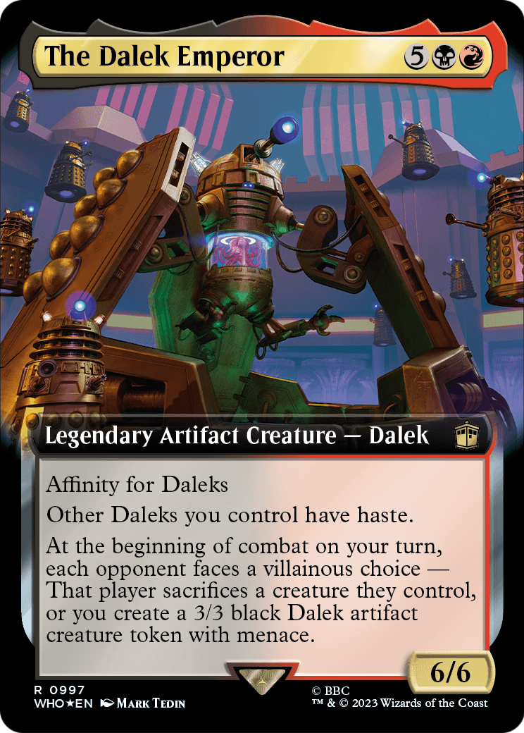 The Dalek Emperor (Extended Art) (Surge Foil) (WHO-997) - Doctor Who: (Extended Art) Foil