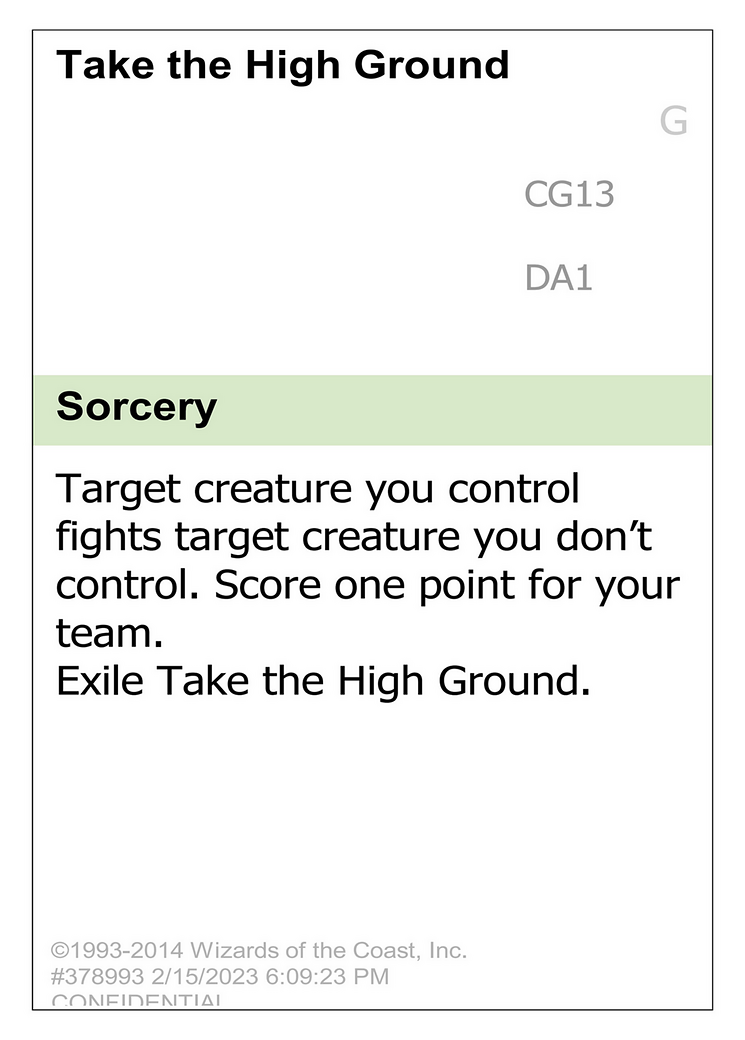 Take the High Ground (UNK-) - Unknown Event