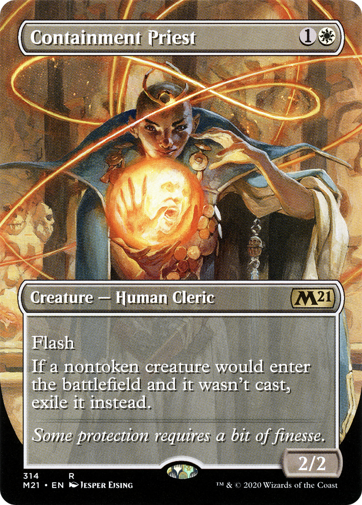 Containment Priest (Alternate Art) (M21-314) - Core Set 2021 (Borderless) Foil