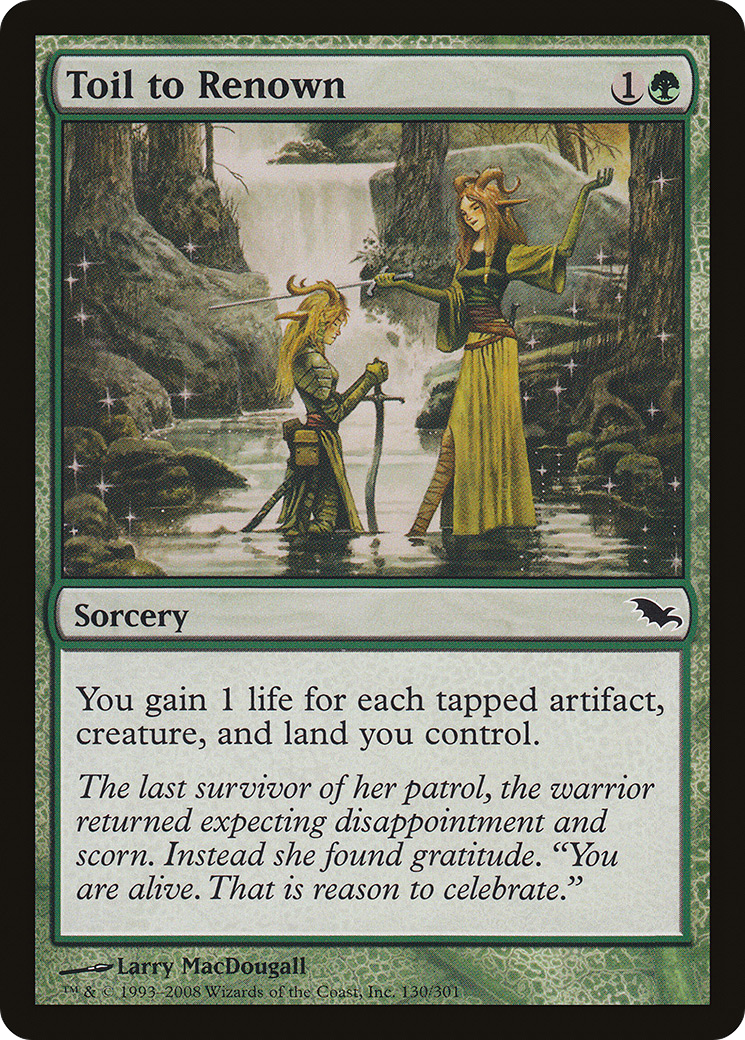 Toil to Renown (SHM-130) - Shadowmoor Foil