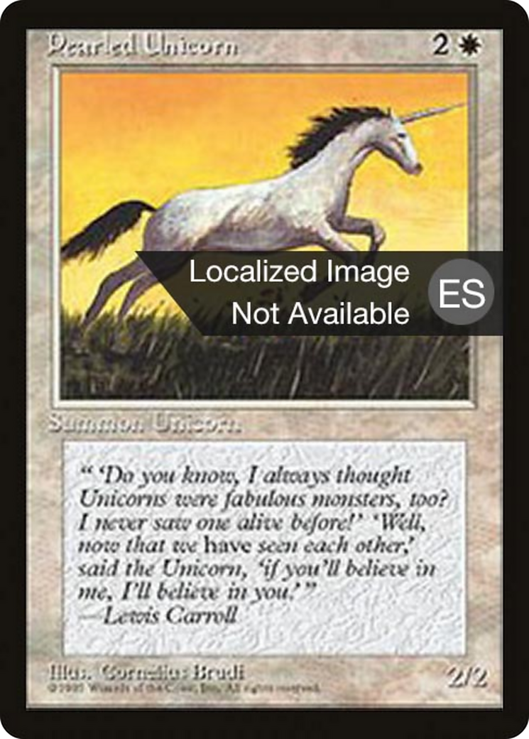 Pearled Unicorn (4BB-) - Fourth Edition Foreign Black Border