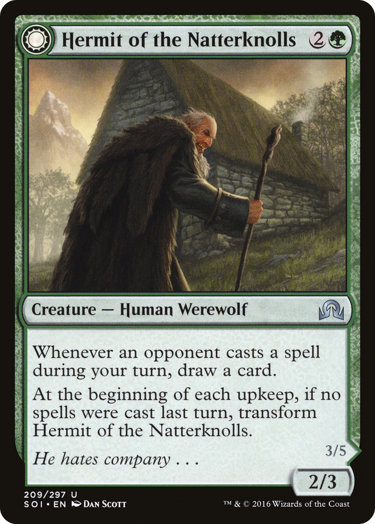 Hermit of the Natterknolls (SOI-209) - Shadows over Innistrad: (Double Faced Transform)